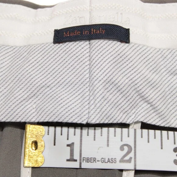 Zanella NWT Chinos / Casual Pants Size 36 US Parker In Solid Gray Cotton Blend